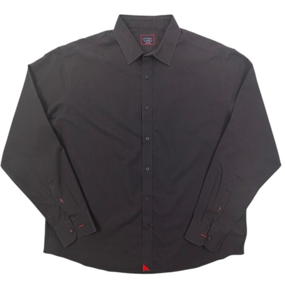 UNTUCKit Rubican Shirt XL Relaxed Black Wrinkle Free Cotton Smart Casual